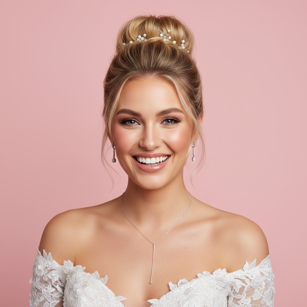 High Bun Updo Wedding Ideas